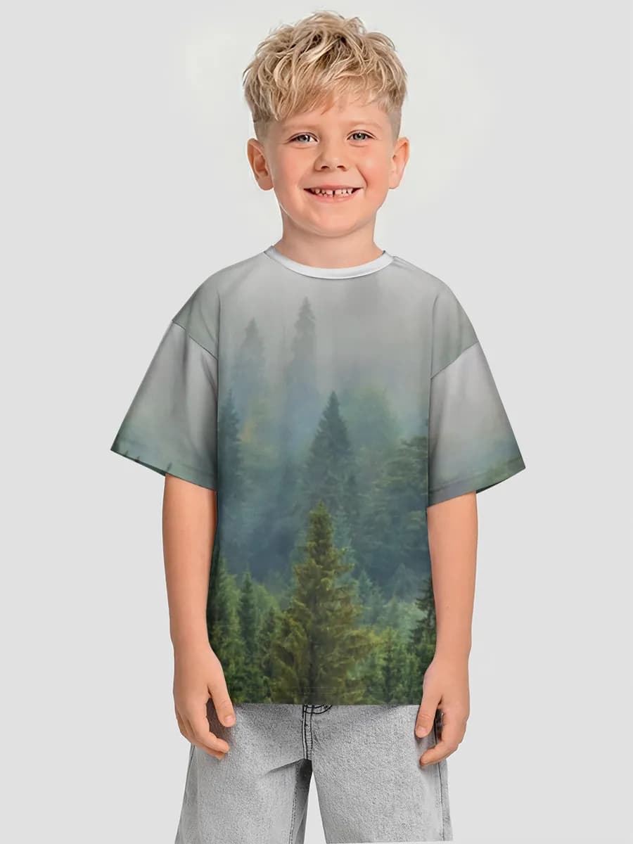 Boys' oversized cotton T-shirt