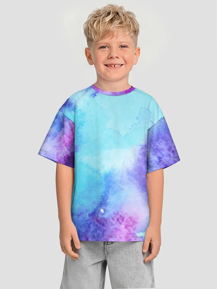 Boys' oversized cotton T-shirt