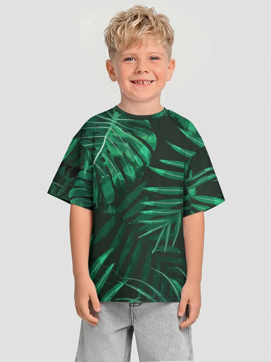 Boys' oversized cotton T-shirt