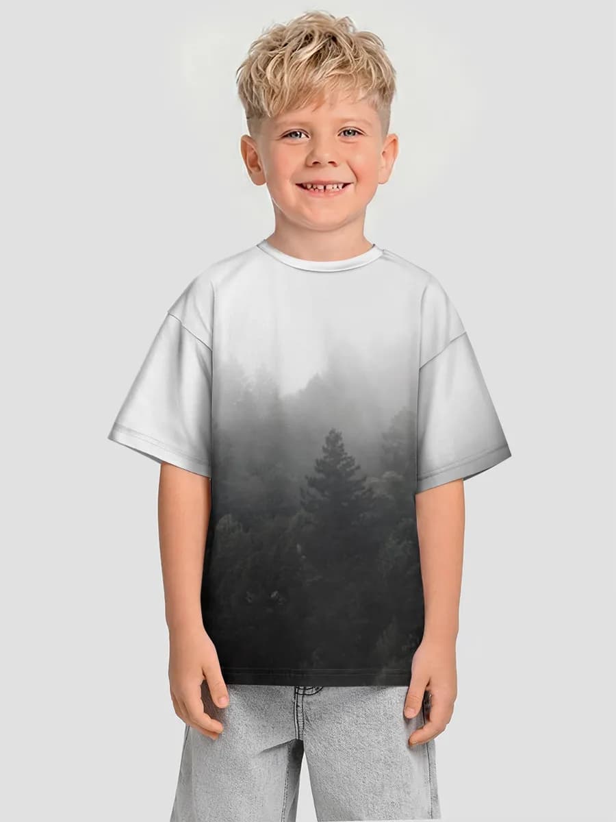Boys' oversized cotton T-shirt