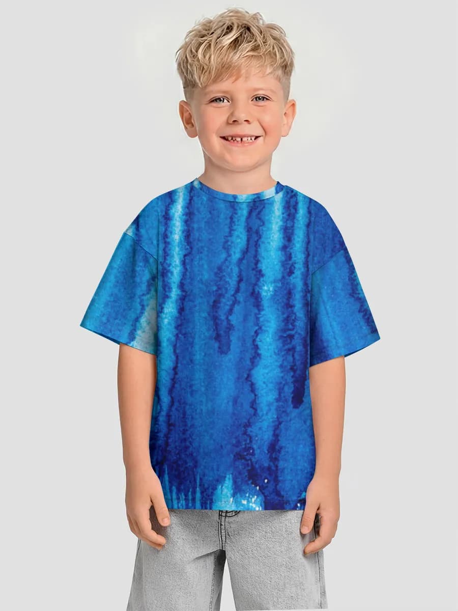 Boys' oversized cotton T-shirt
