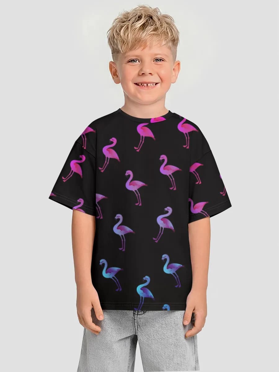 Boys' oversized cotton T-shirt