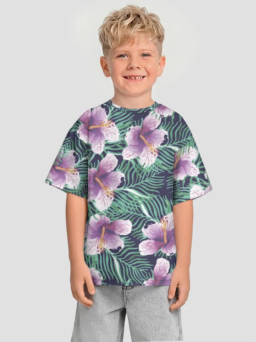 Boys' oversized cotton T-shirt