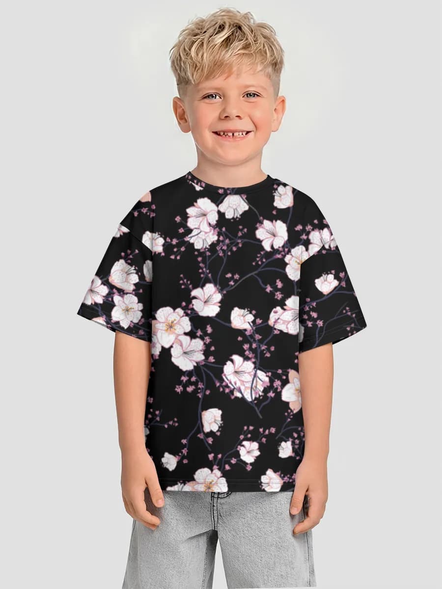 Oversized Baumwoll-T-Shirt Jungen
