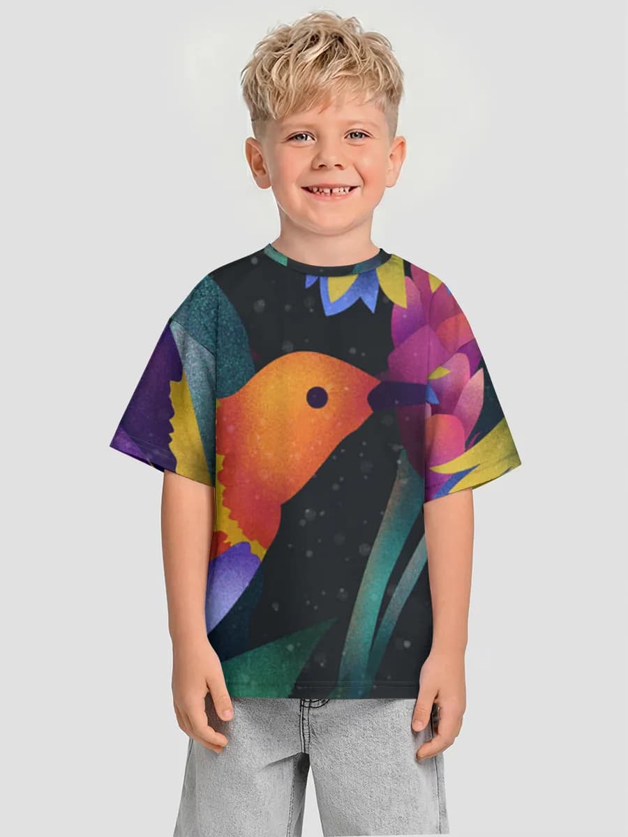 Boys' oversized cotton T-shirt