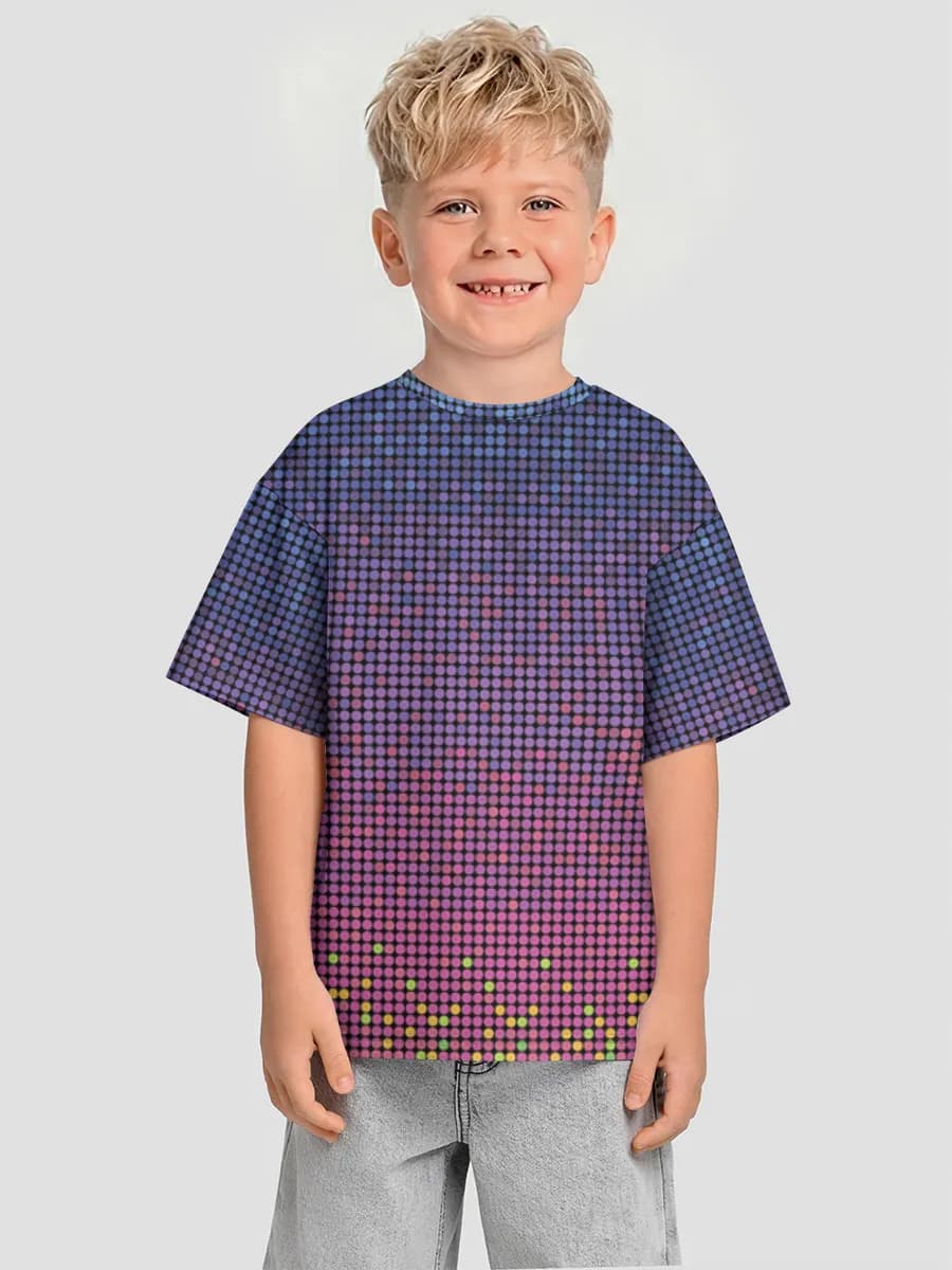Boys' oversized cotton T-shirt