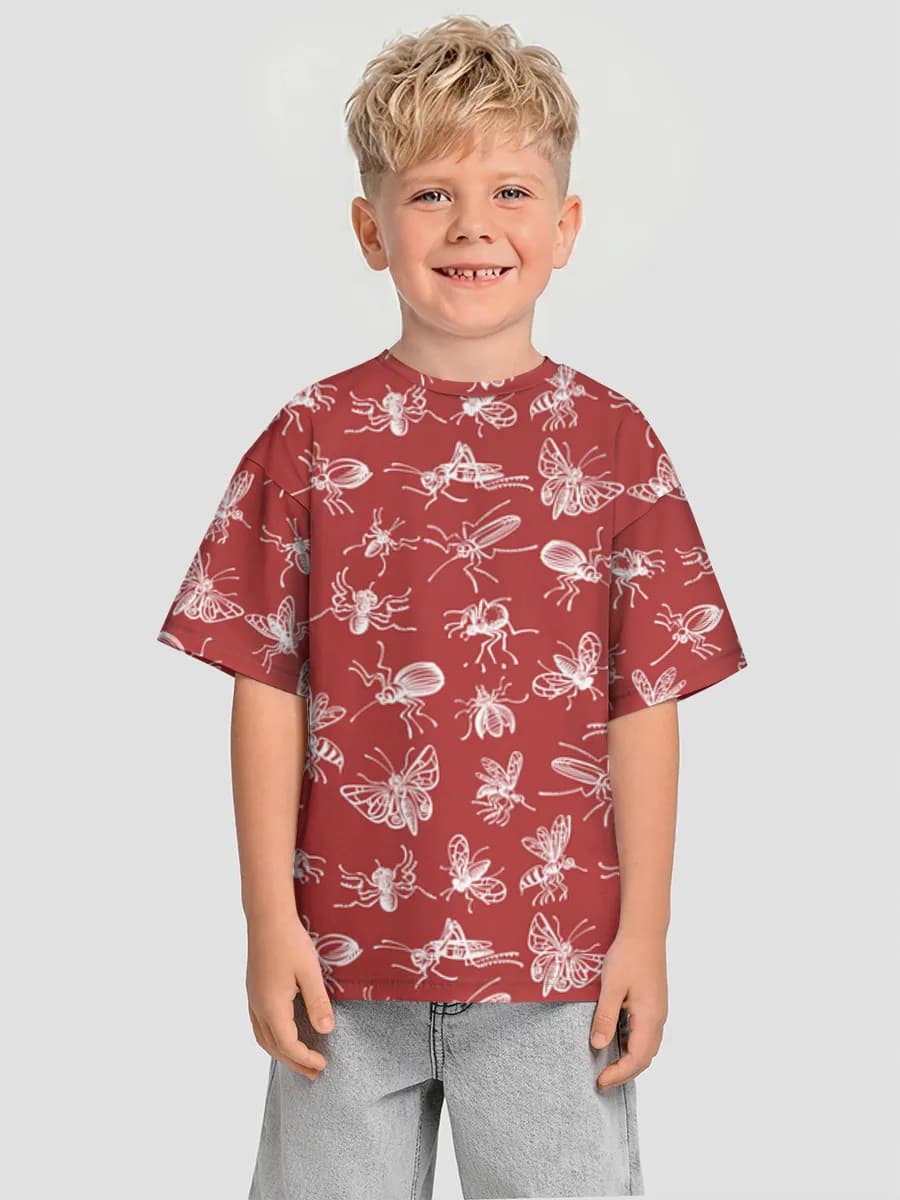 Boys' oversized cotton T-shirt