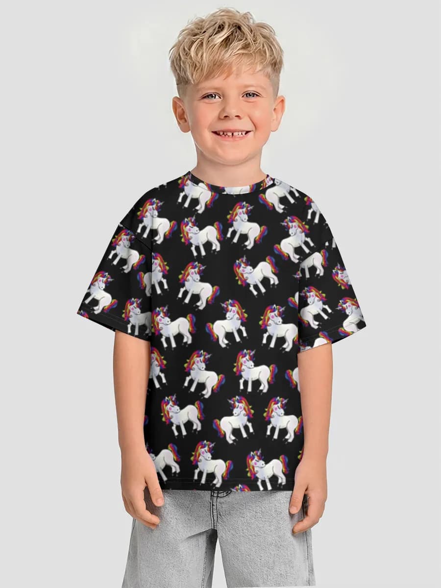 Boys' oversized cotton T-shirt