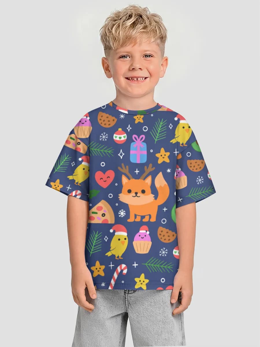 Boys' oversized cotton T-shirt
