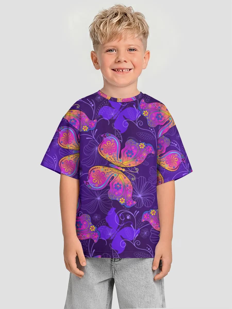 Oversized Baumwoll-T-Shirt Jungen