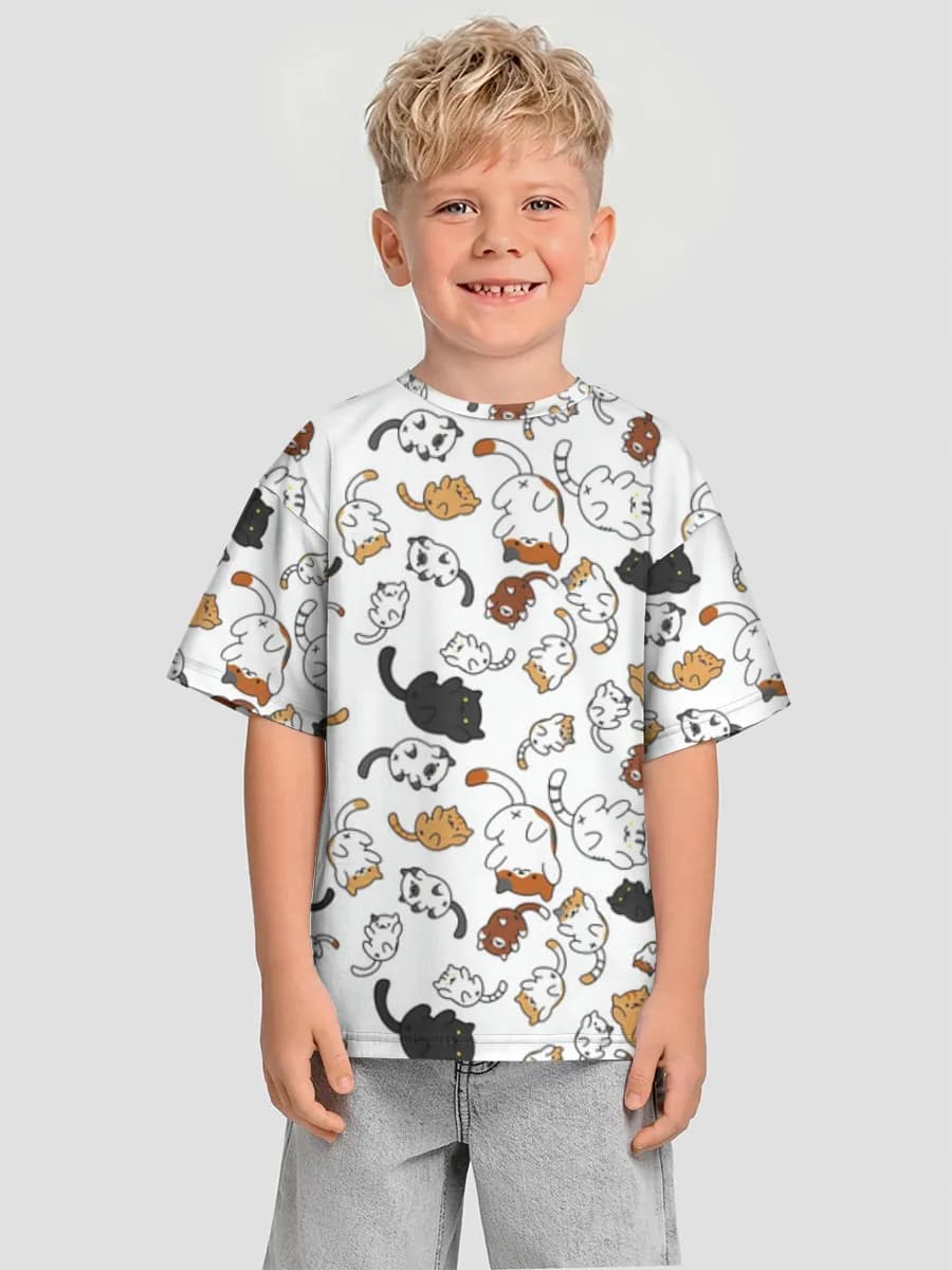 Boys' oversized cotton T-shirt