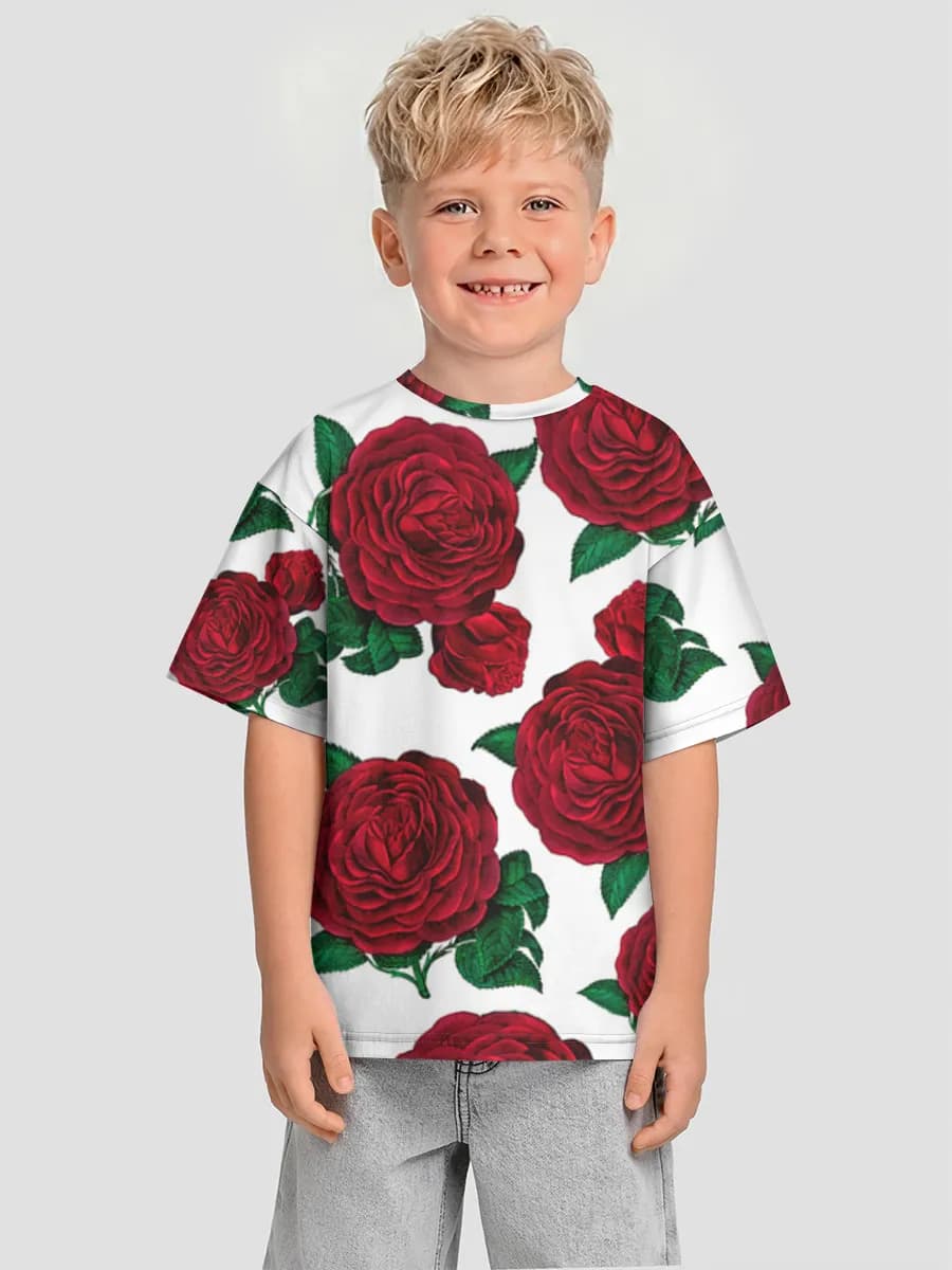 Boys' oversized cotton T-shirt