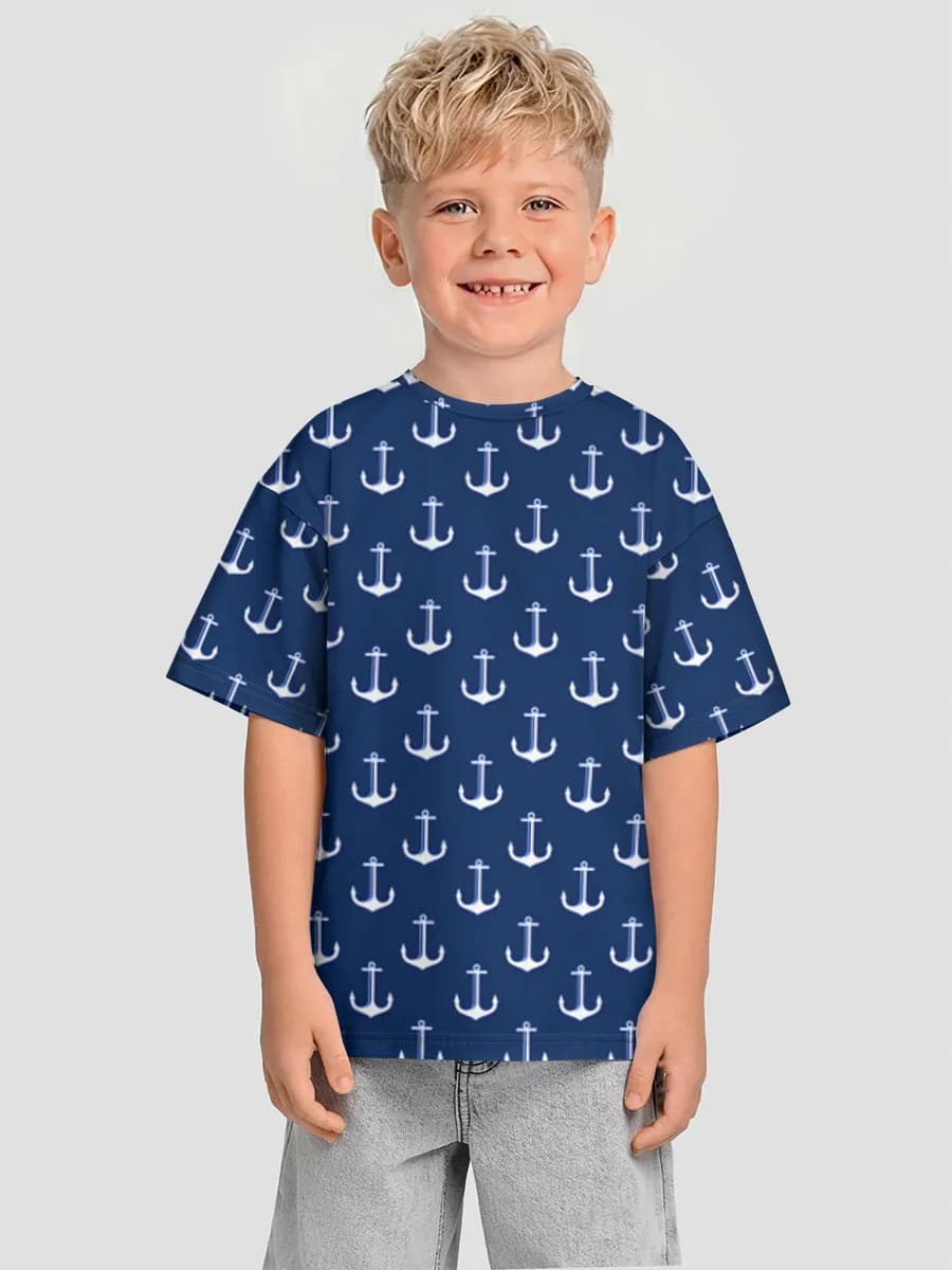 Oversized Baumwoll-T-Shirt Jungen