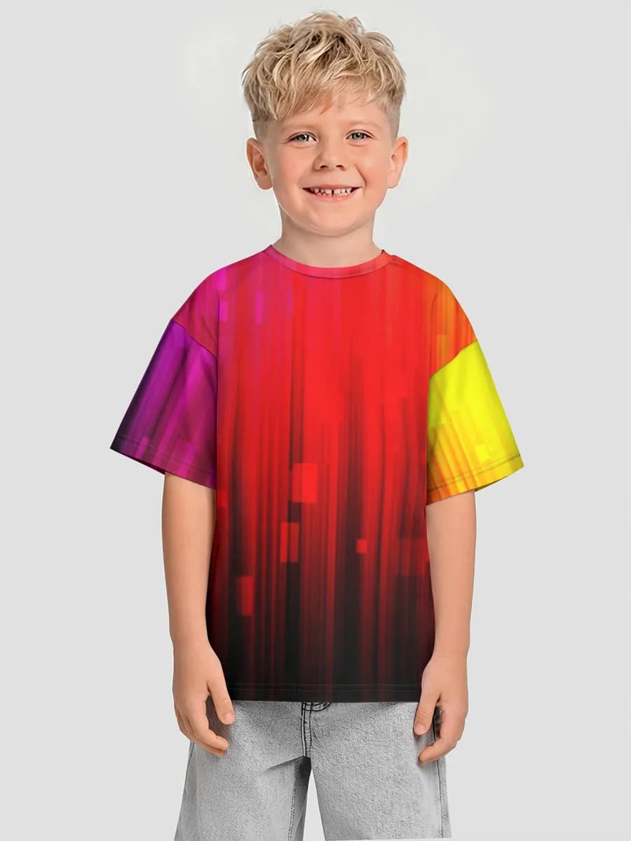 Boys' oversized cotton T-shirt