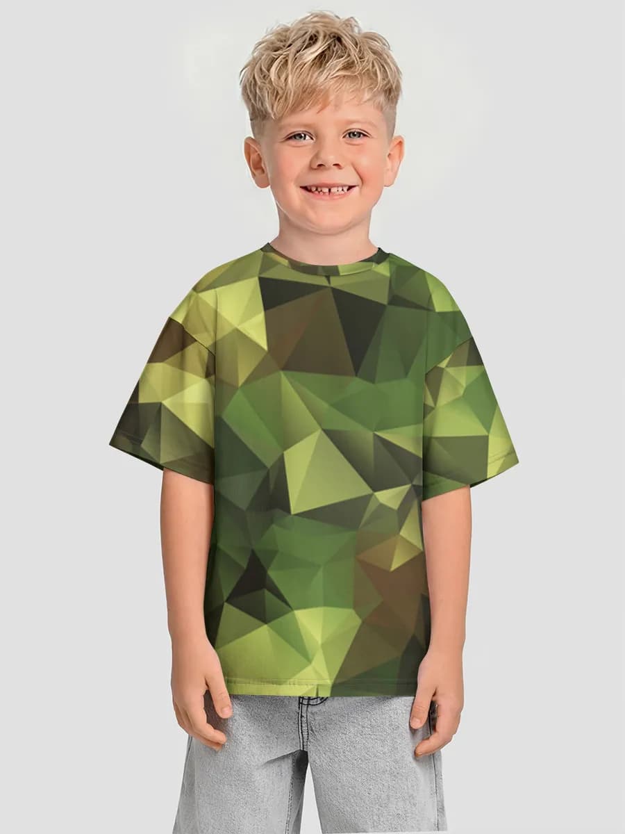Boys' oversized cotton T-shirt