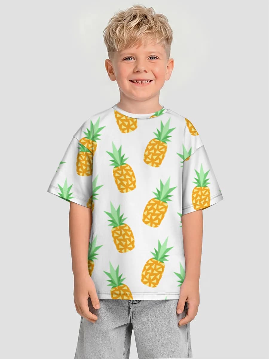 Boys' oversized cotton T-shirt