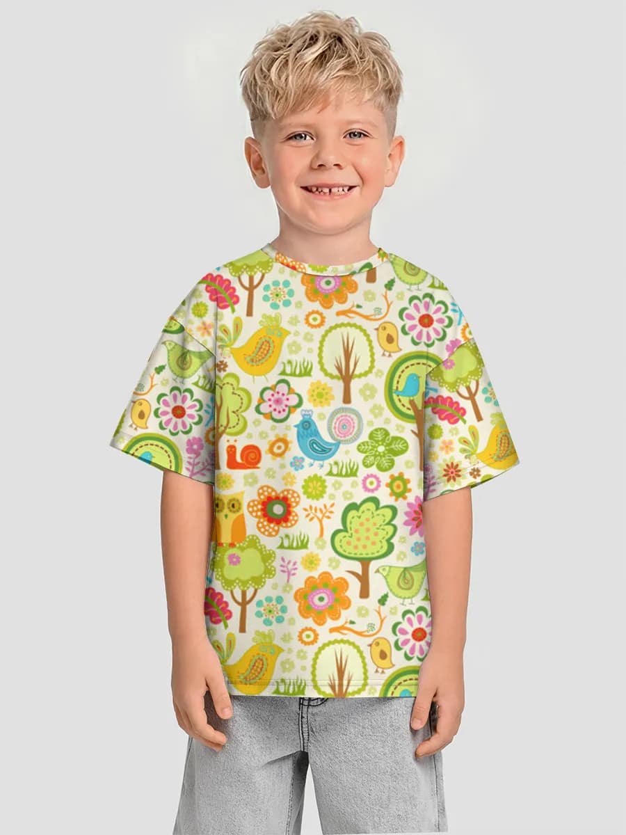 Oversized Baumwoll-T-Shirt Jungen