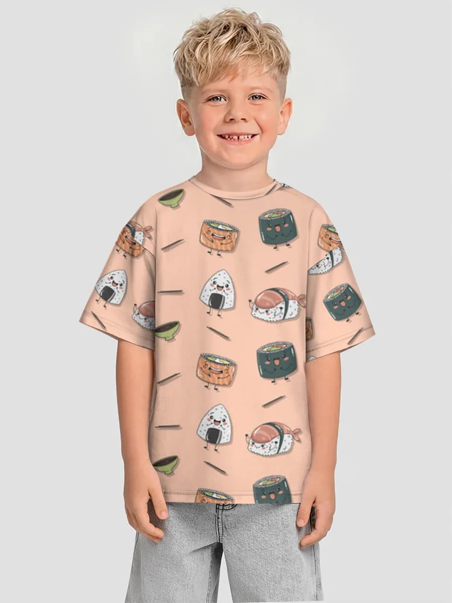 Boys' oversized cotton T-shirt