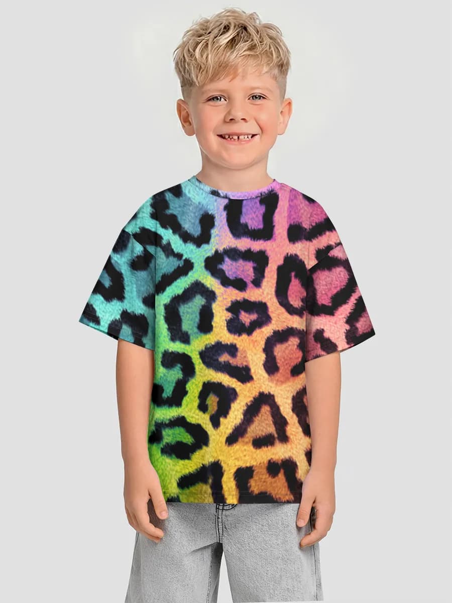 Boys' oversized cotton T-shirt