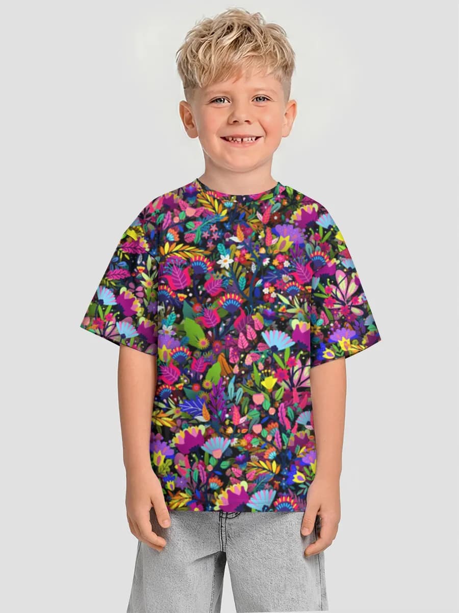 Boys' oversized cotton T-shirt