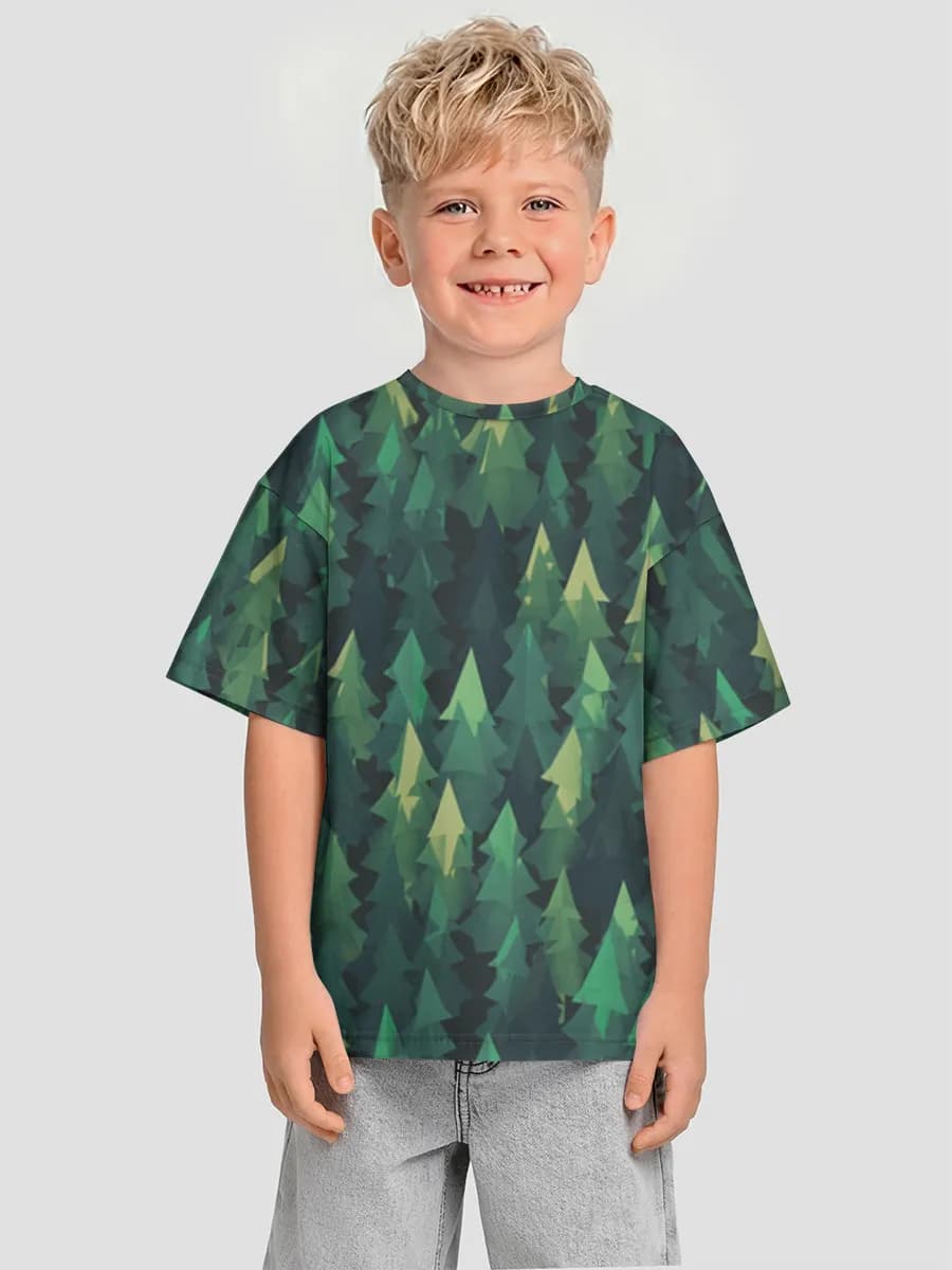 Boys' oversized cotton T-shirt