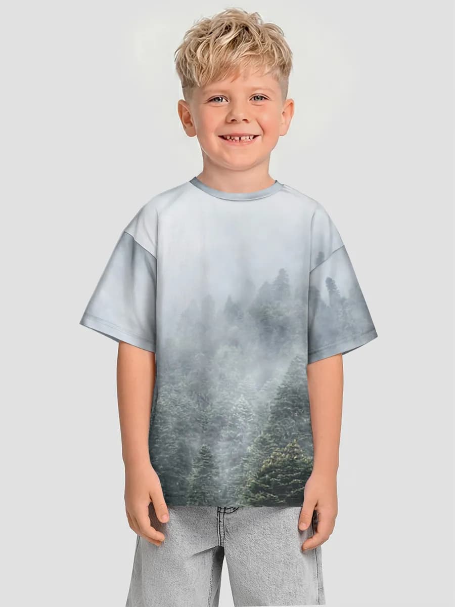 Boys' oversized cotton T-shirt