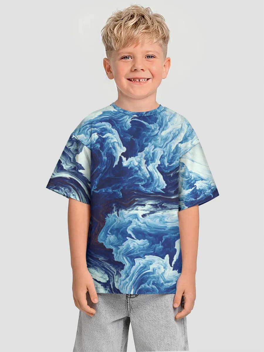 Boys' oversized cotton T-shirt