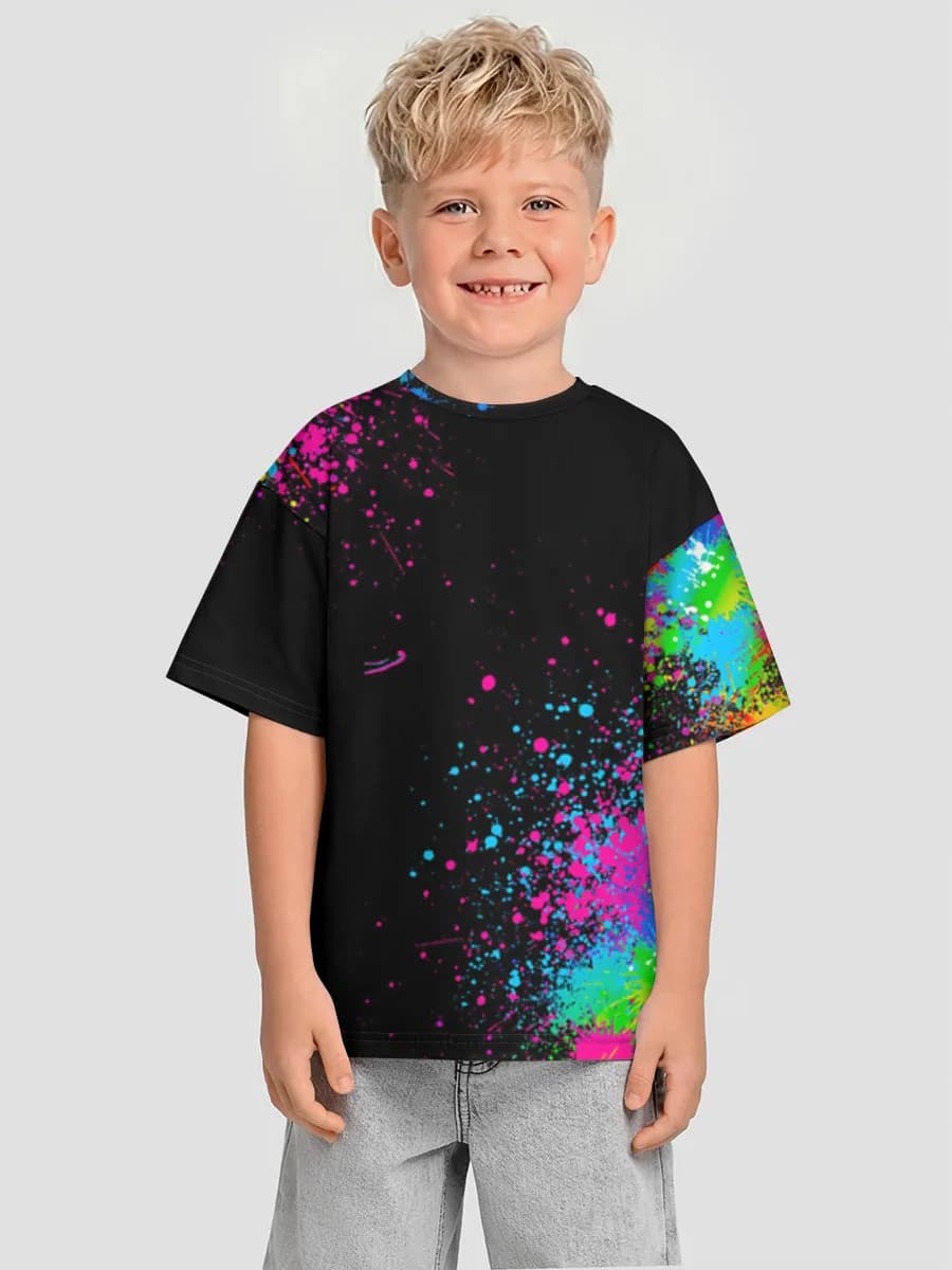 Boys' oversized cotton T-shirt