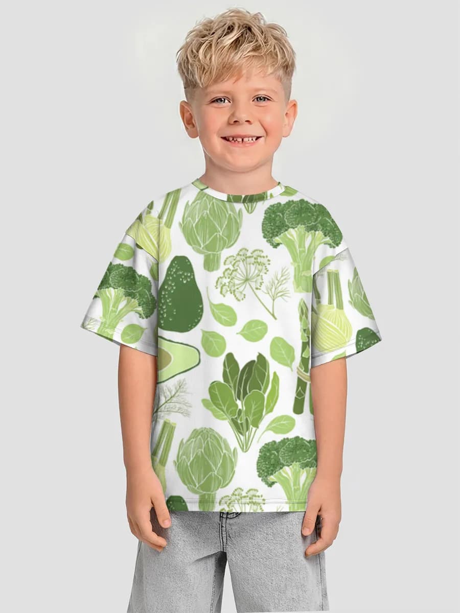 Boys' oversized cotton T-shirt