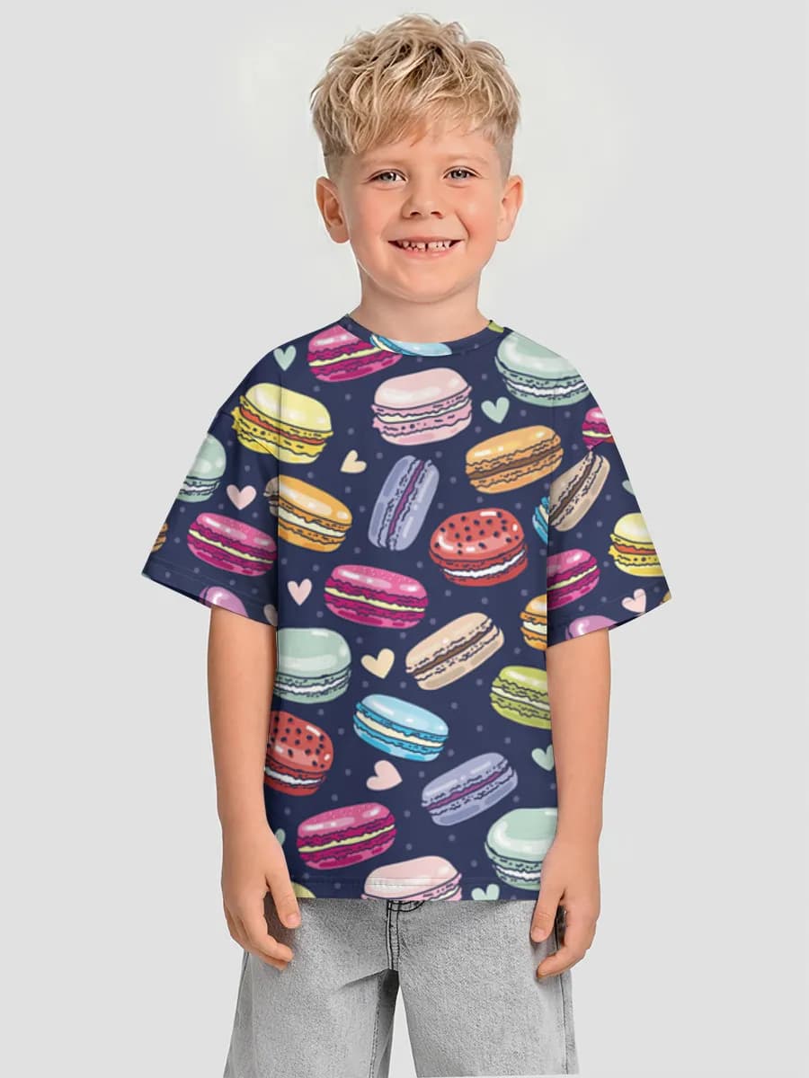 Boys' oversized cotton T-shirt