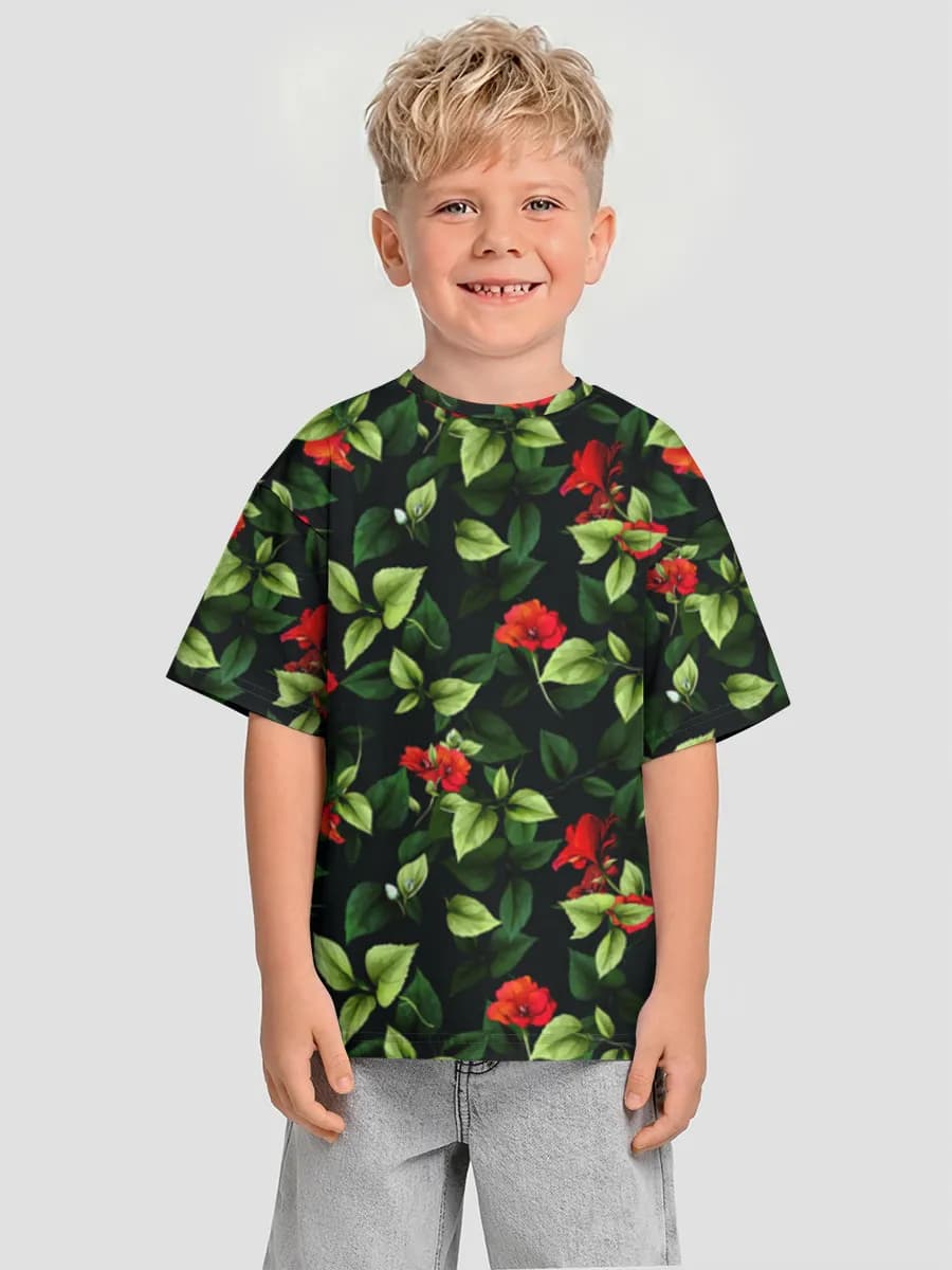 Oversized Baumwoll-T-Shirt Jungen