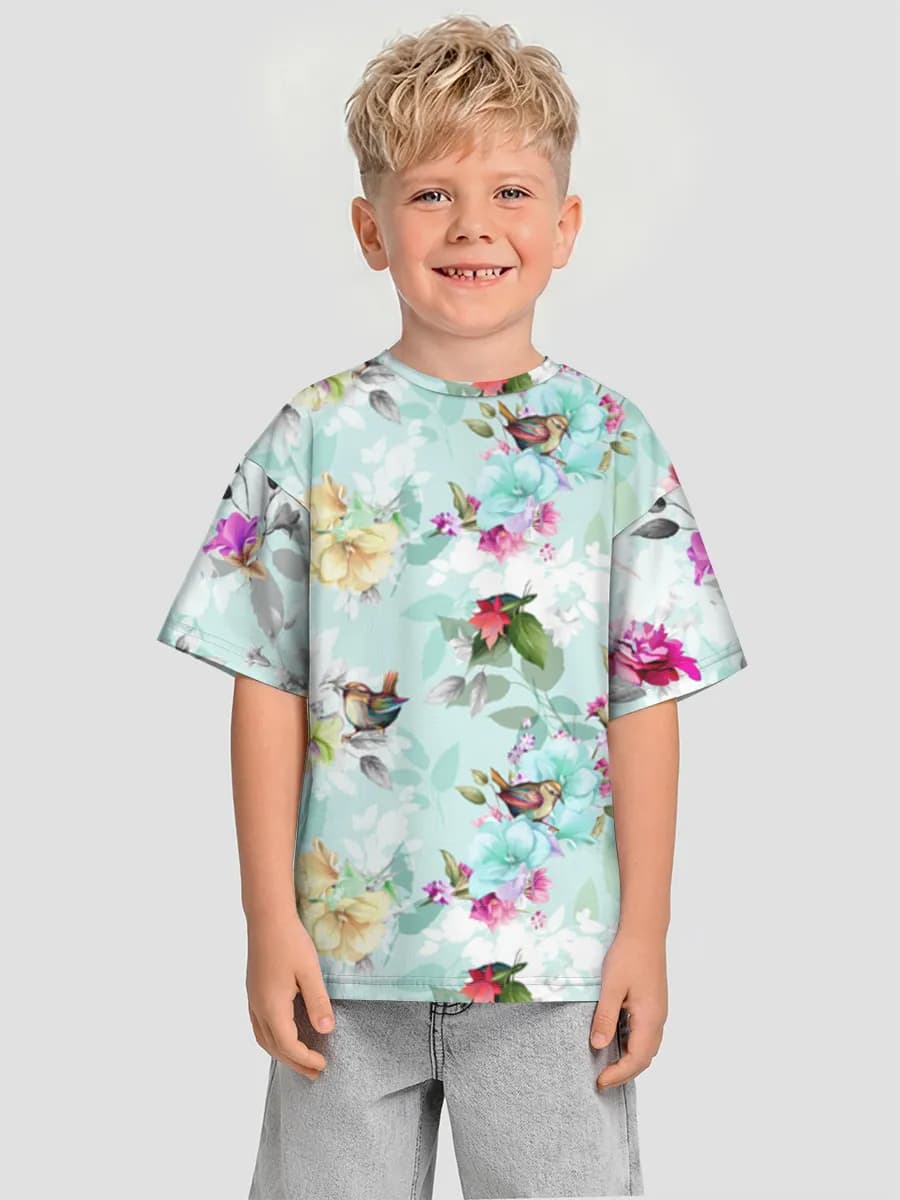 Oversized Baumwoll-T-Shirt Jungen