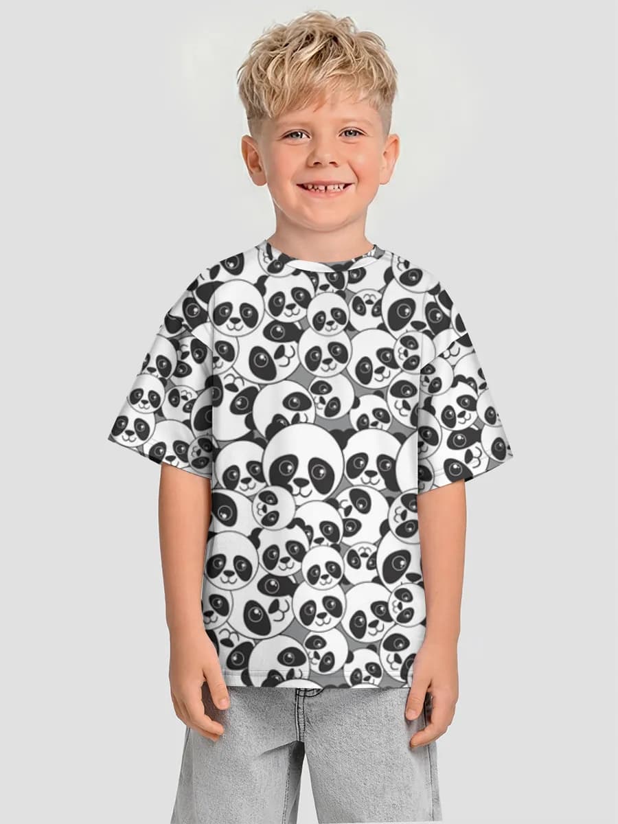 Oversized Baumwoll-T-Shirt Jungen