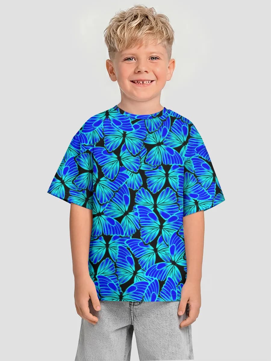 Boys' oversized cotton T-shirt