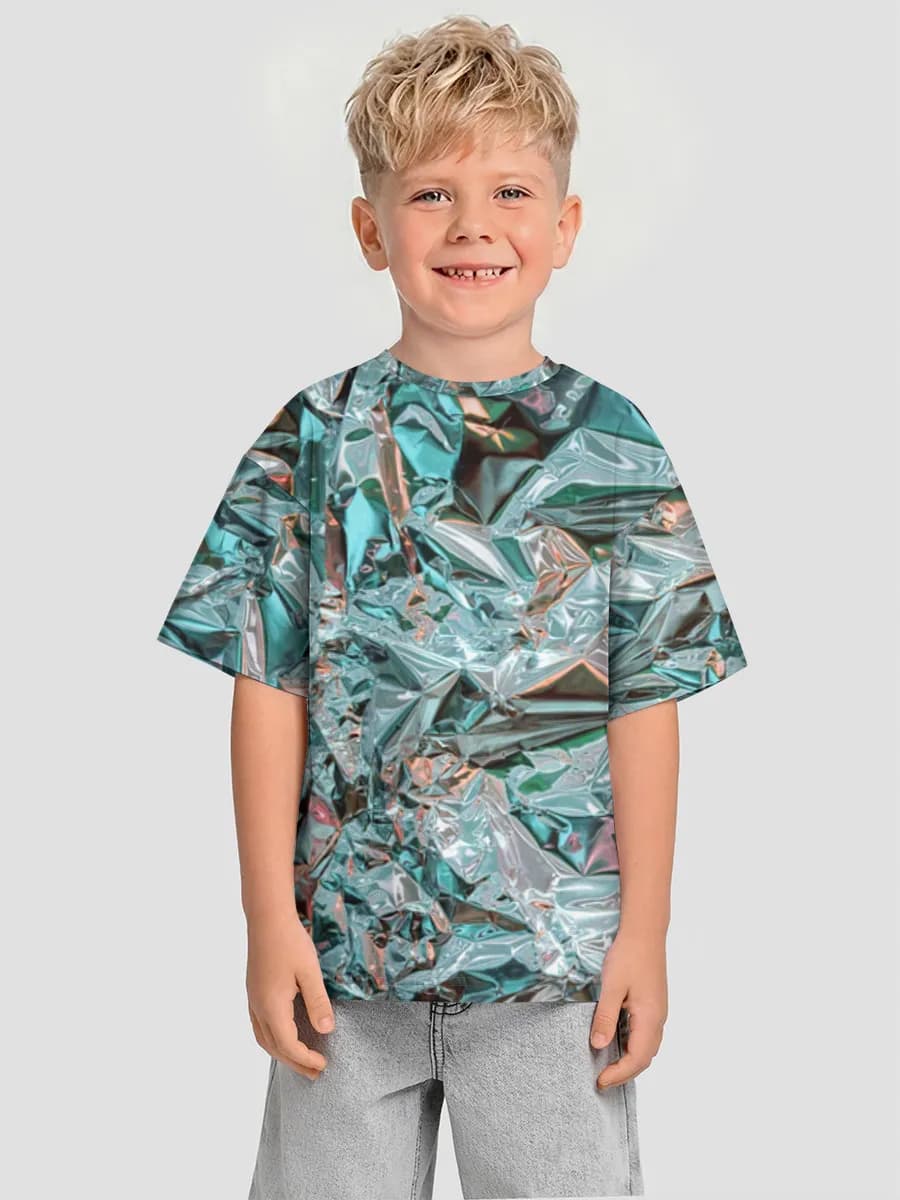 Oversized Baumwoll-T-Shirt Jungen