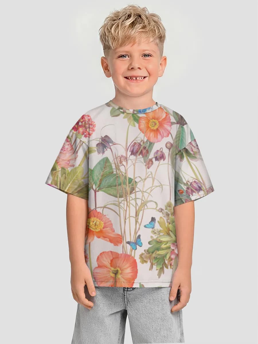 Boys' oversized cotton T-shirt