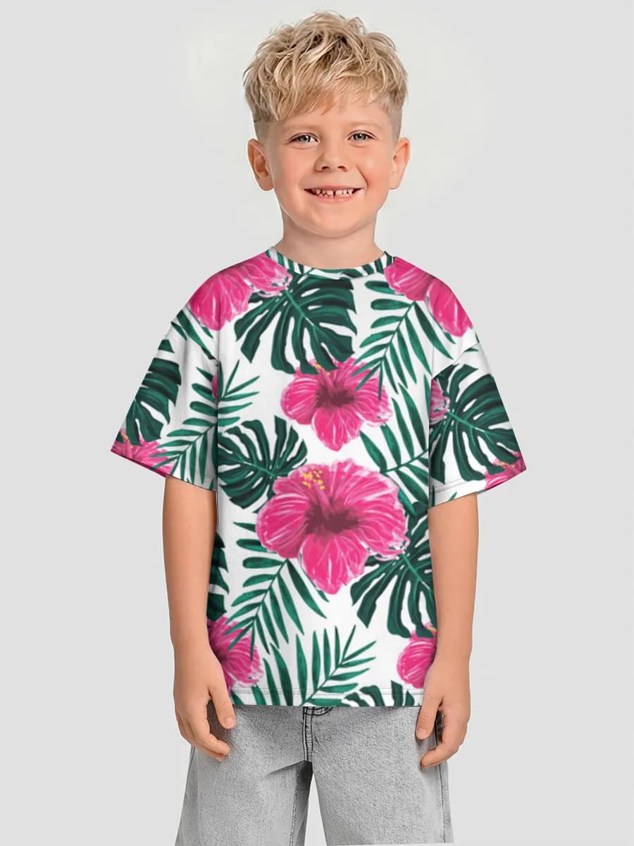 Boys' oversized cotton T-shirt