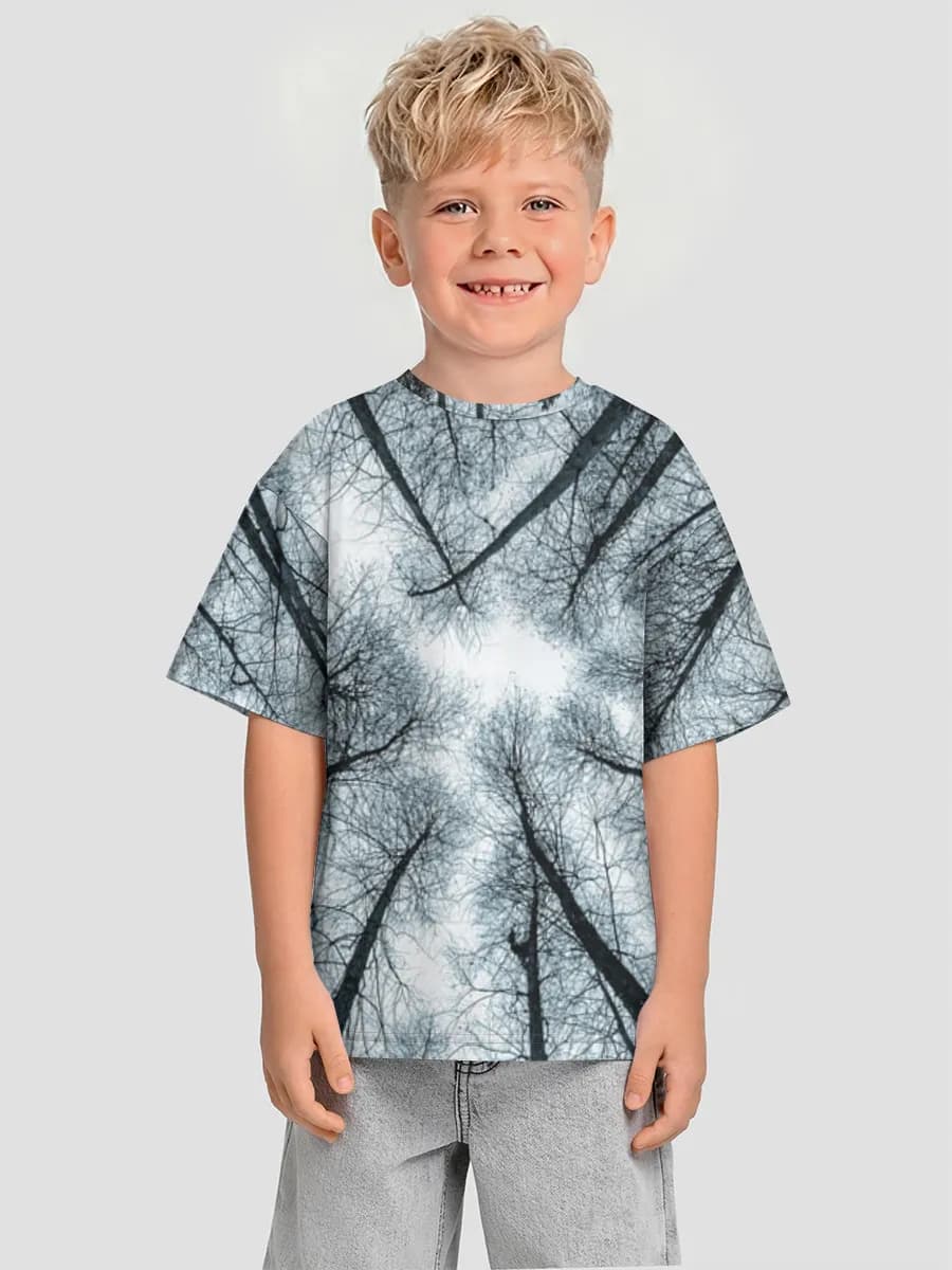 Boys' oversized cotton T-shirt