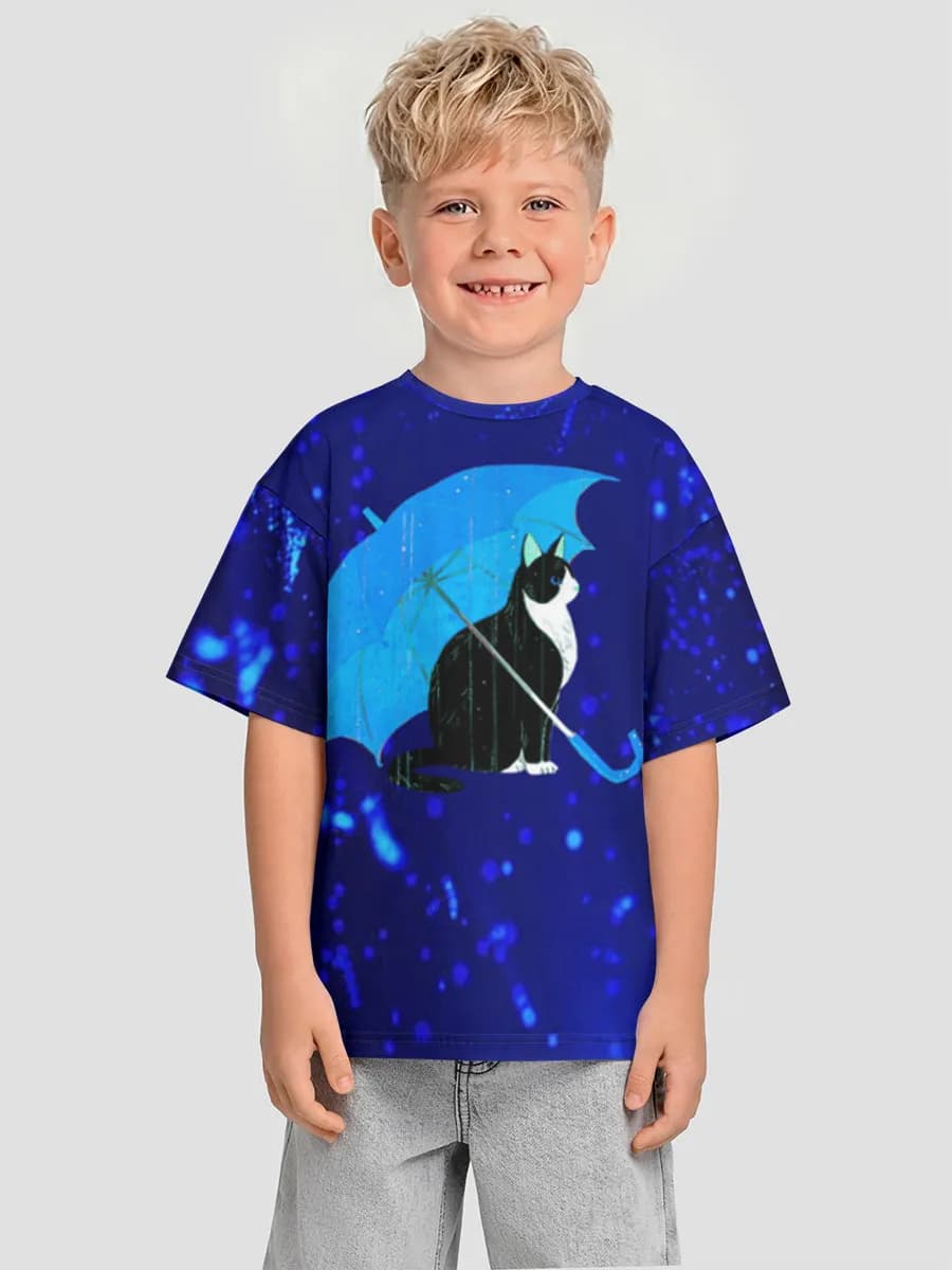 Boys' oversized cotton T-shirt