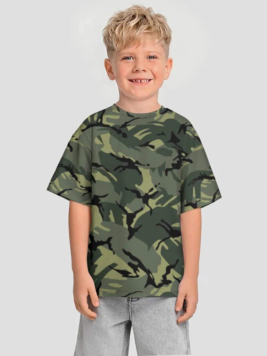 Boys' oversized cotton T-shirt