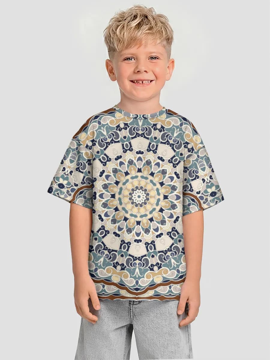 Boys' oversized cotton T-shirt