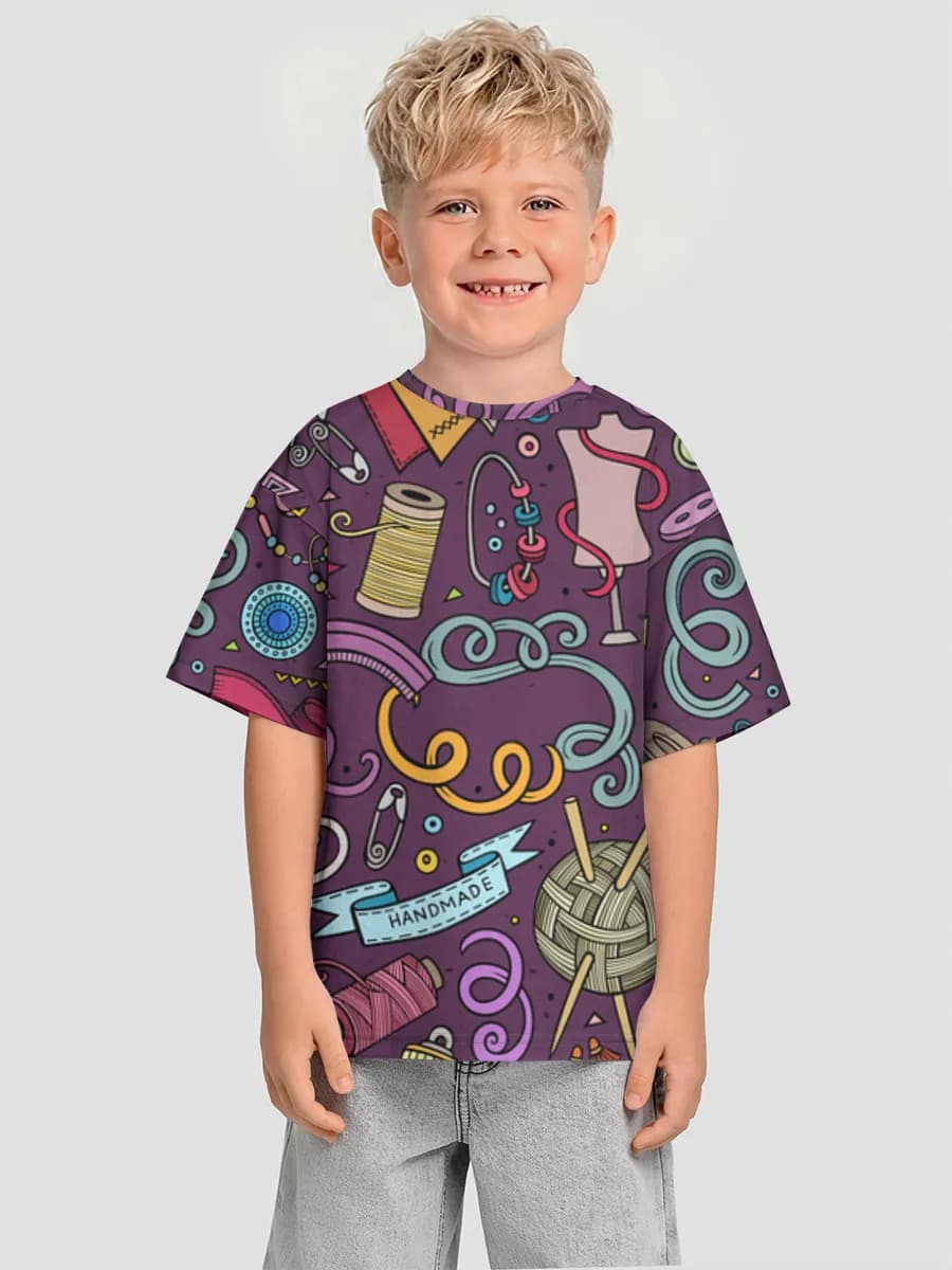Oversized Baumwoll-T-Shirt Jungen