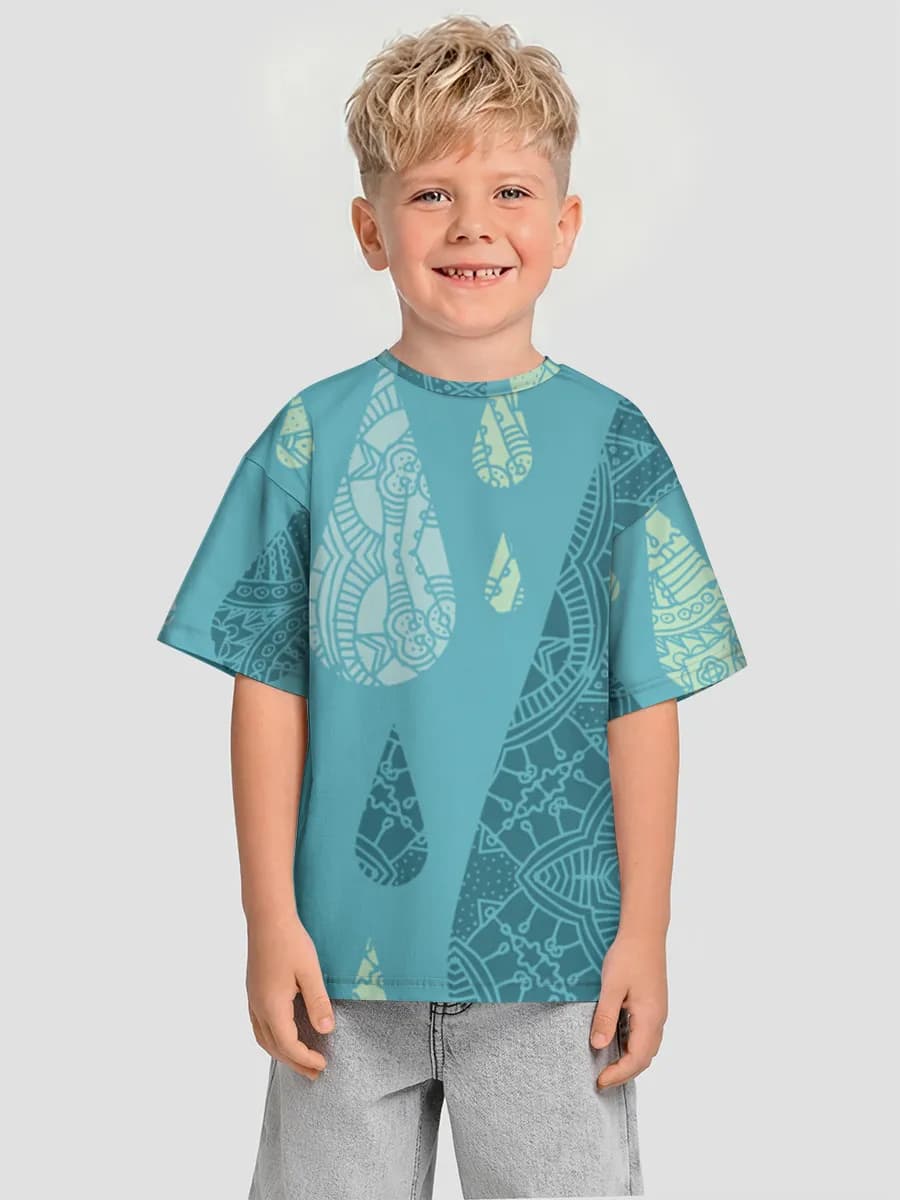Boys' oversized cotton T-shirt