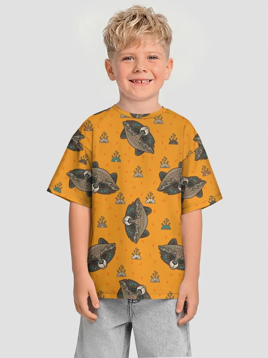Boys' oversized cotton T-shirt