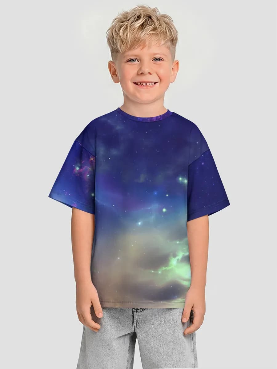 Oversized Baumwoll-T-Shirt Jungen