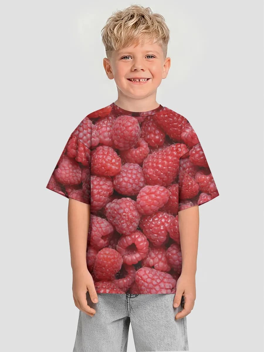 Boys' oversized cotton T-shirt