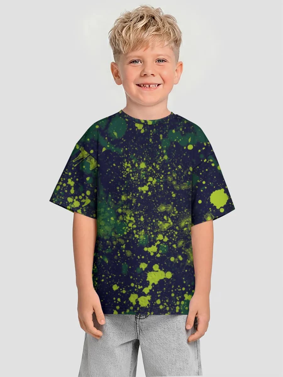 Oversized Baumwoll-T-Shirt Jungen