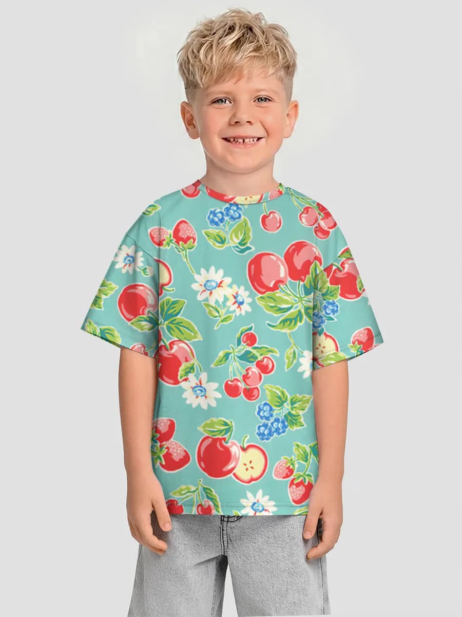 Boys' oversized cotton T-shirt