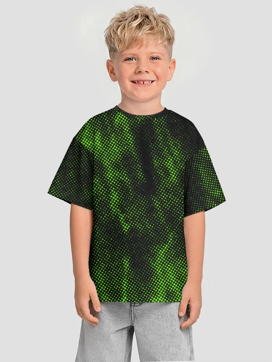 Boys' oversized cotton T-shirt
