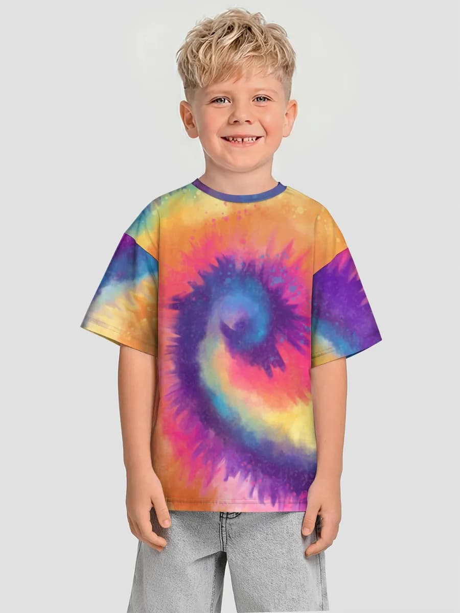 Boys' oversized cotton T-shirt